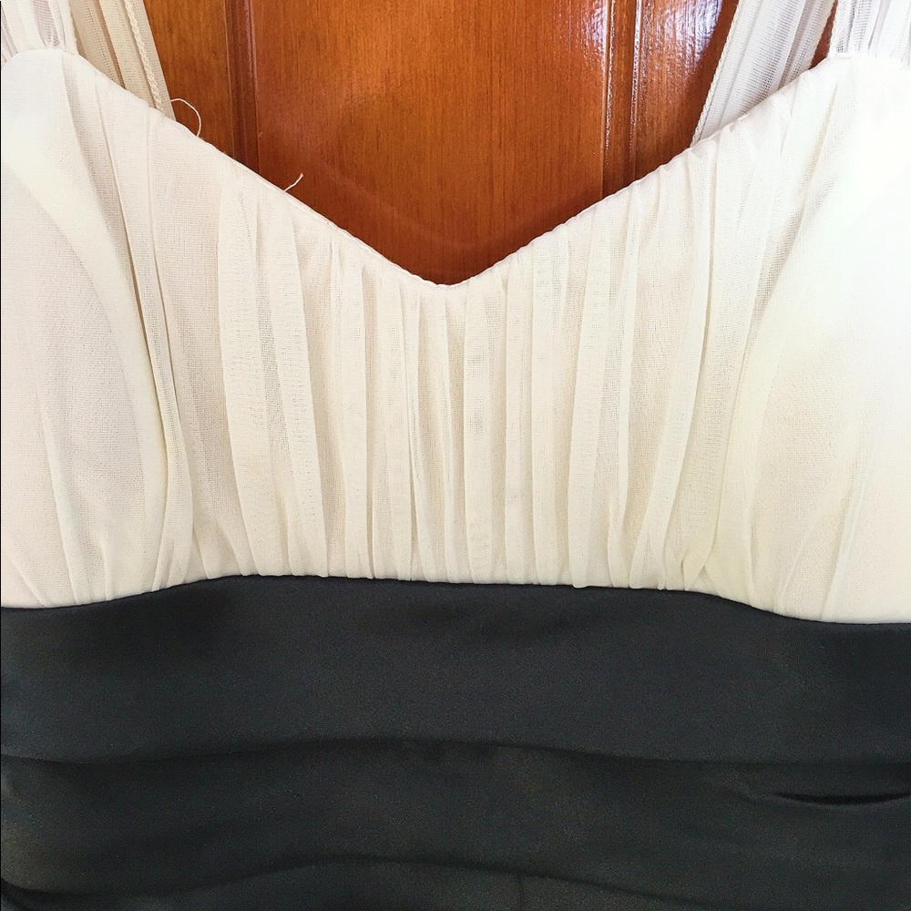 Off white and black lace dress
